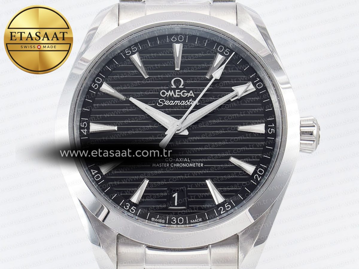 Omega Aqua Terra Black Dial on SS Bracelet A8900 - Görsel 4