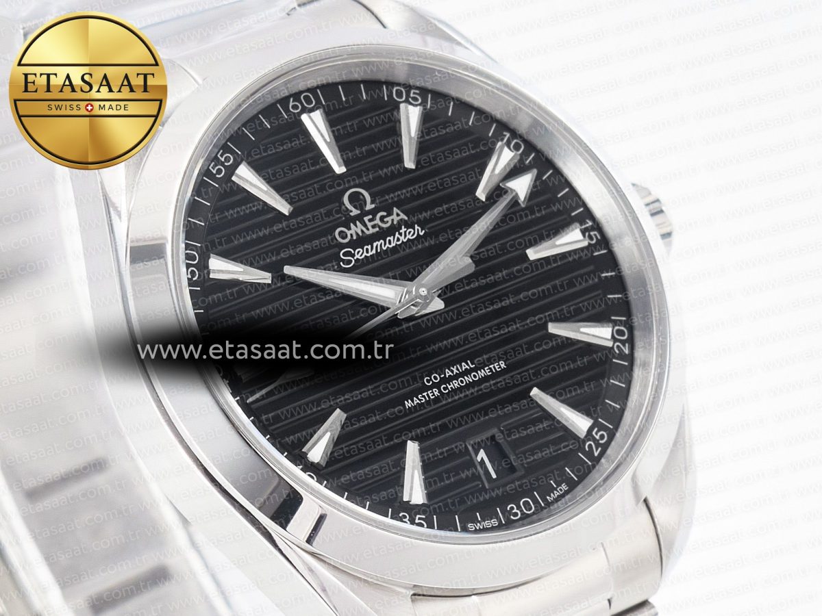 Omega Aqua Terra Black Dial on SS Bracelet A8900 - Görsel 5