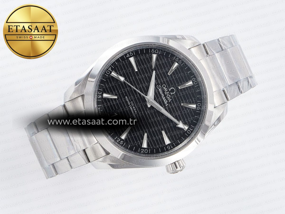 Omega Aqua Terra Black Dial on SS Bracelet A8900 - Görsel 8