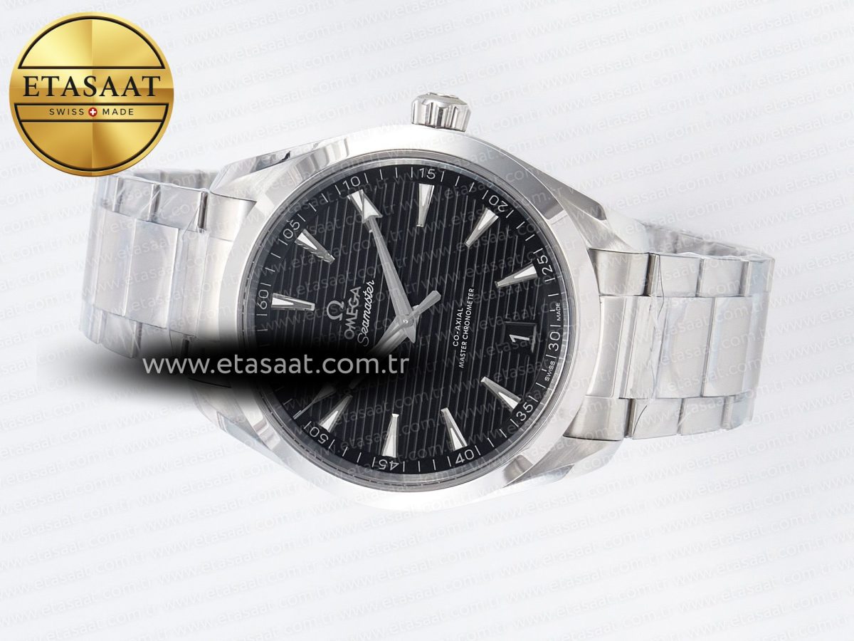 Omega Aqua Terra Black Dial on SS Bracelet A8900 - Görsel 9