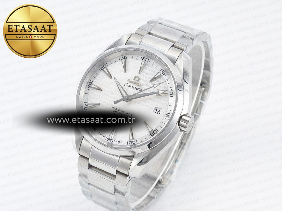 Aqua Terra 150m 41mm VSF 1:1 Best Edition White Textured Dial on SS Bracelet A8500 Super Clone - Görsel 1