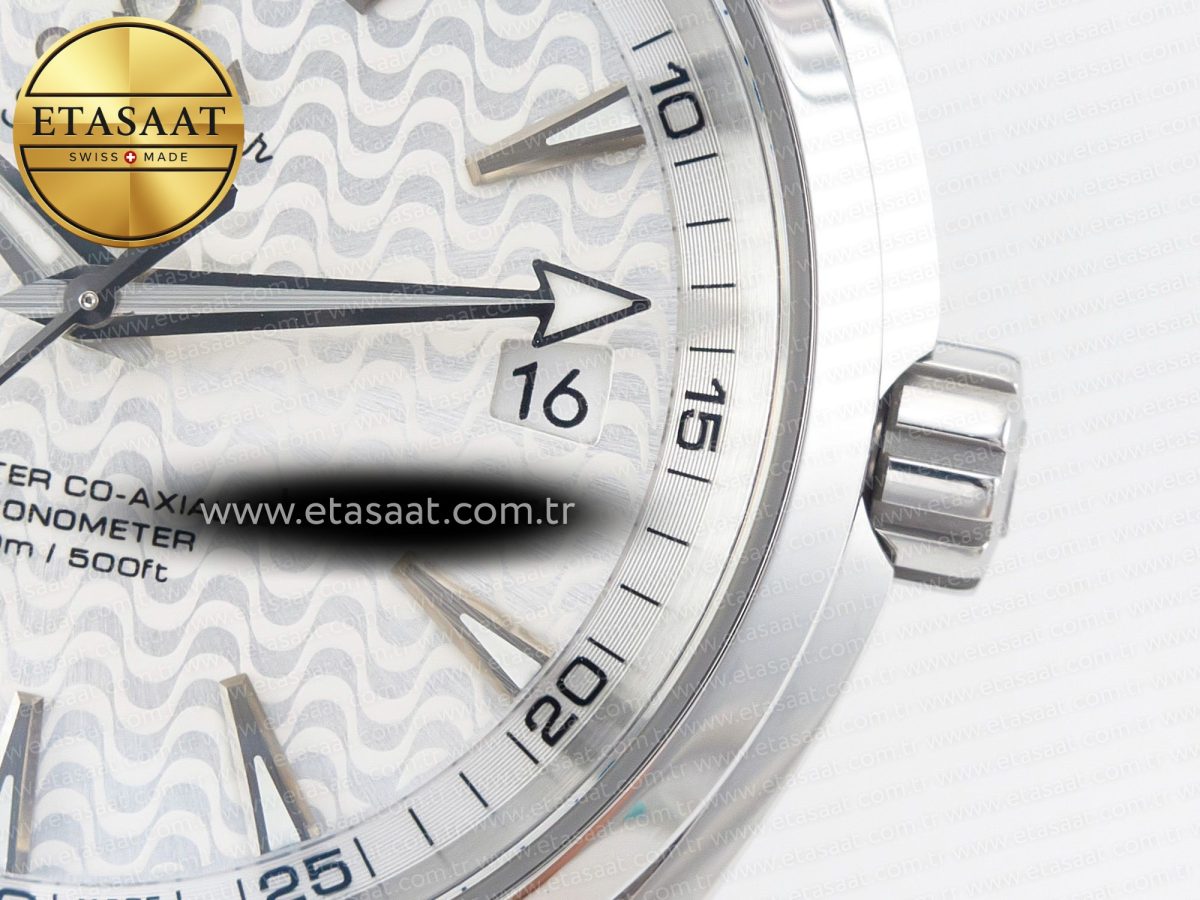 Aqua Terra 150m 41mm VSF 1:1 Best Edition White Textured Dial on SS Bracelet A8500 Super Clone - Görsel 11
