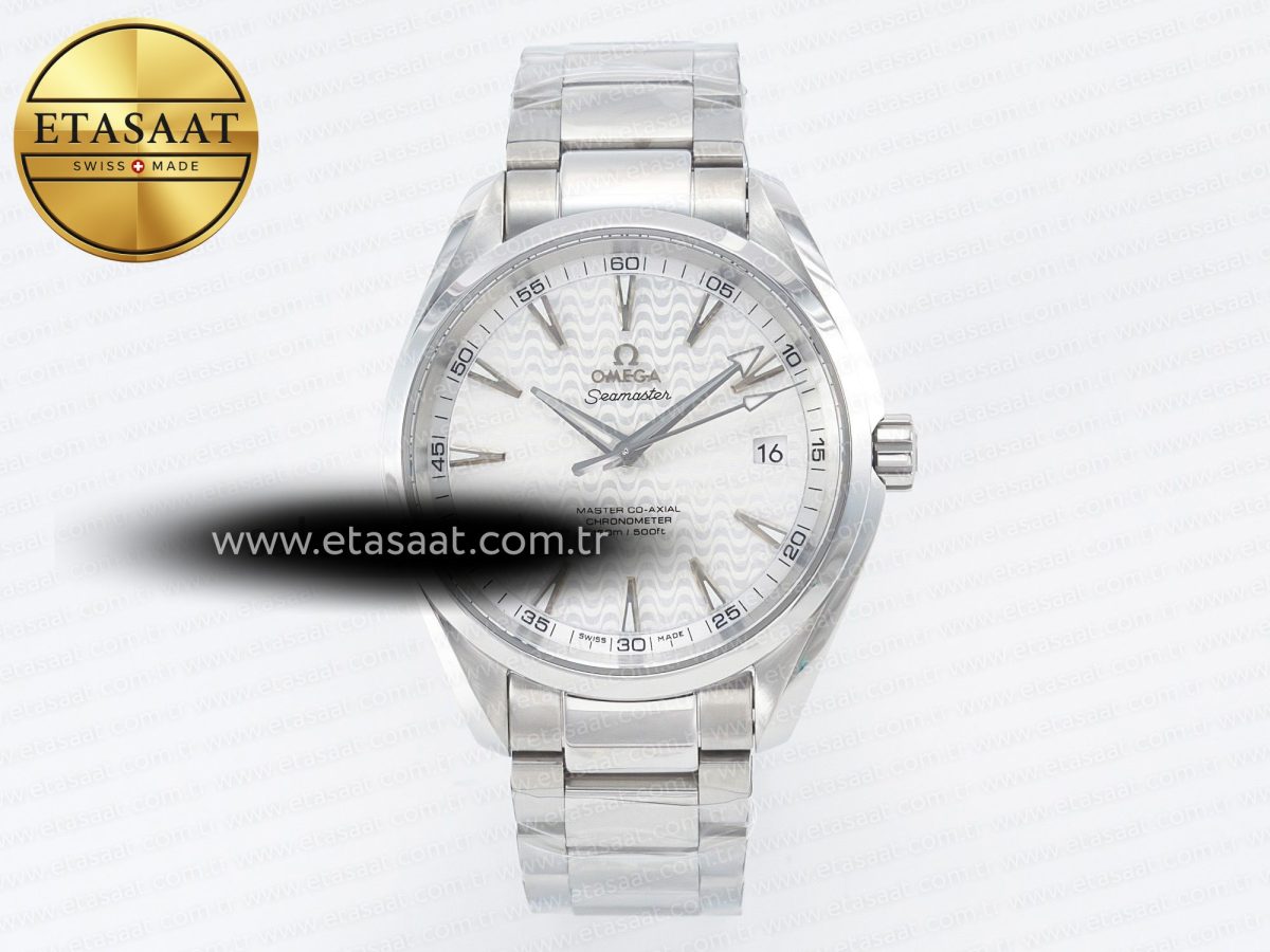 Aqua Terra 150m 41mm VSF 1:1 Best Edition White Textured Dial on SS Bracelet A8500 Super Clone - Görsel 3