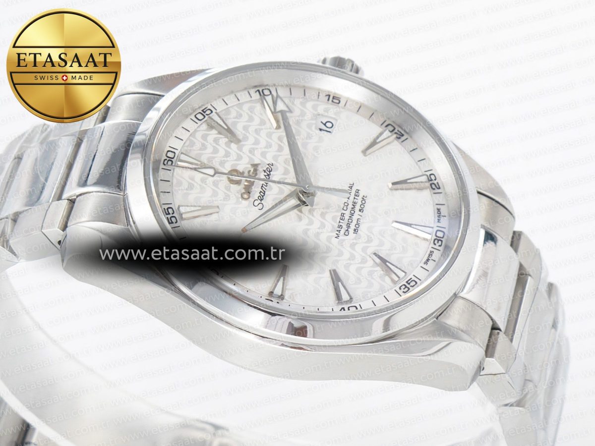 Aqua Terra 150m 41mm VSF 1:1 Best Edition White Textured Dial on SS Bracelet A8500 Super Clone - Görsel 7