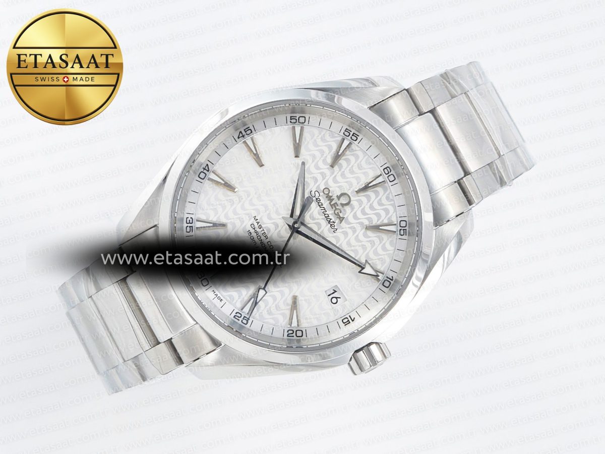 Aqua Terra 150m 41mm VSF 1:1 Best Edition White Textured Dial on SS Bracelet A8500 Super Clone - Görsel 8