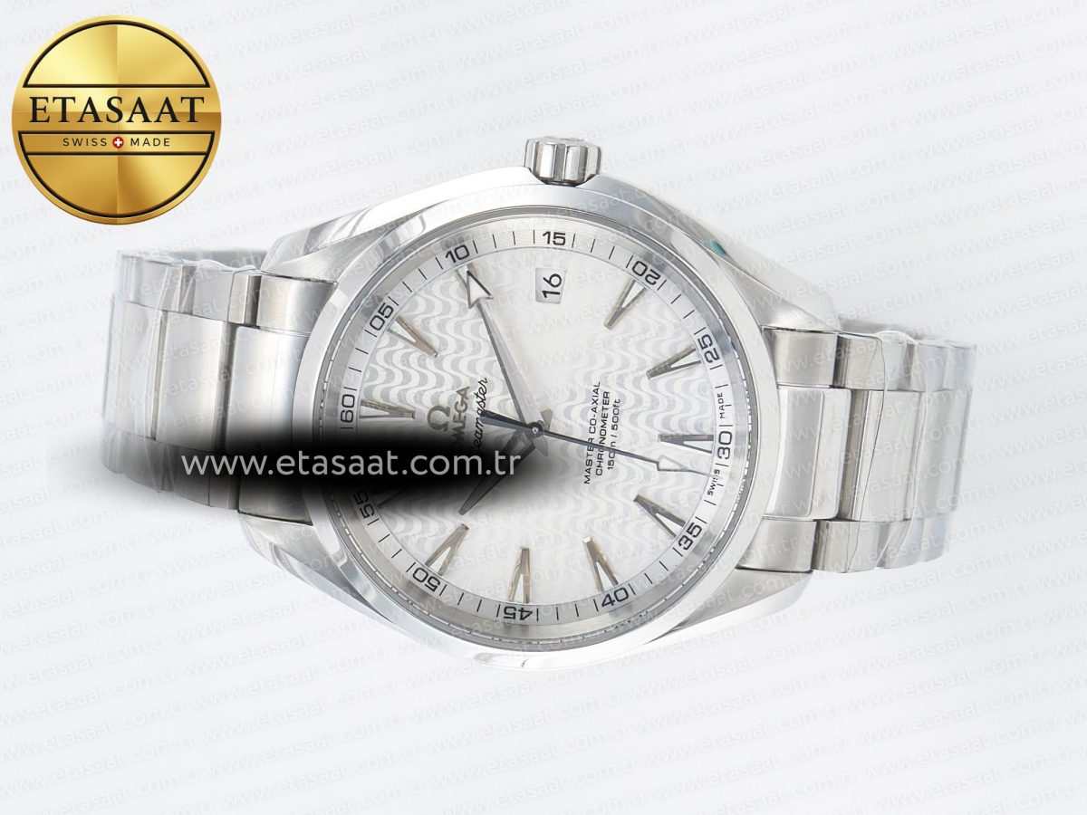 Aqua Terra 150m 41mm VSF 1:1 Best Edition White Textured Dial on SS Bracelet A8500 Super Clone - Görsel 9