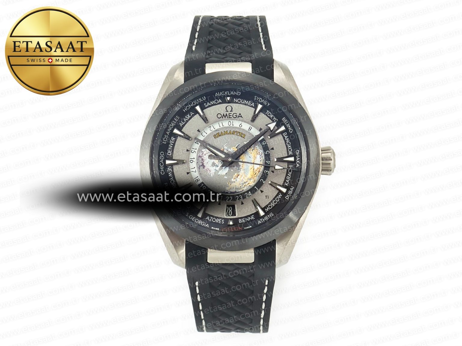 Aqua Terra 150M 43mm 24 Ti VSF 1:1 Best Edition Gray Dial on Black Rubber Strap A8938 Super Clone - Görsel 3