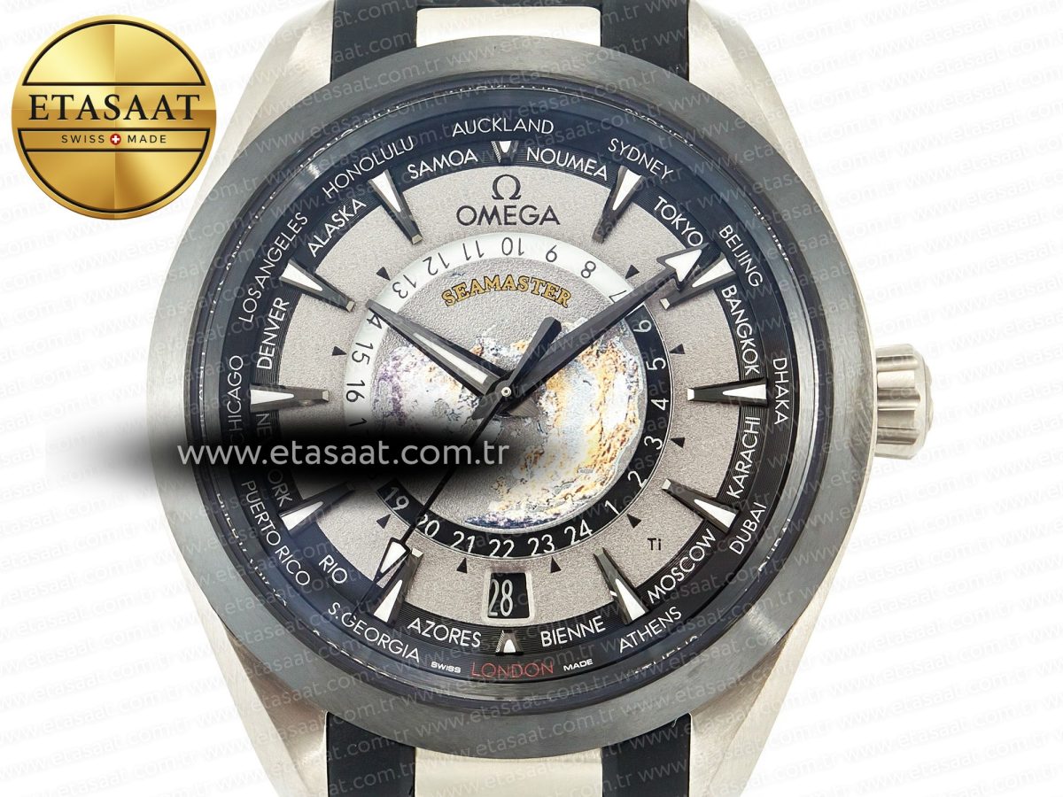Aqua Terra 150M 43mm 24 Ti VSF 1:1 Best Edition Gray Dial on Black Rubber Strap A8938 Super Clone - Görsel 4