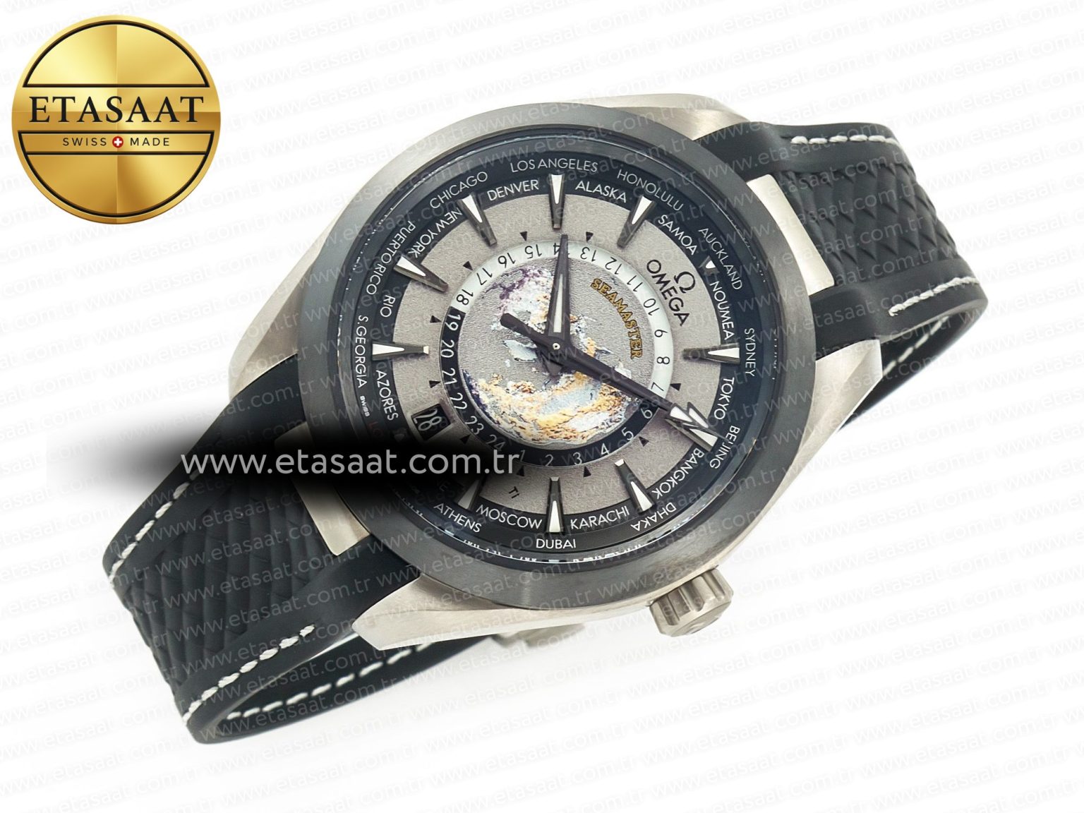Aqua Terra 150M 43mm 24 Ti VSF 1:1 Best Edition Gray Dial on Black Rubber Strap A8938 Super Clone - Görsel 8
