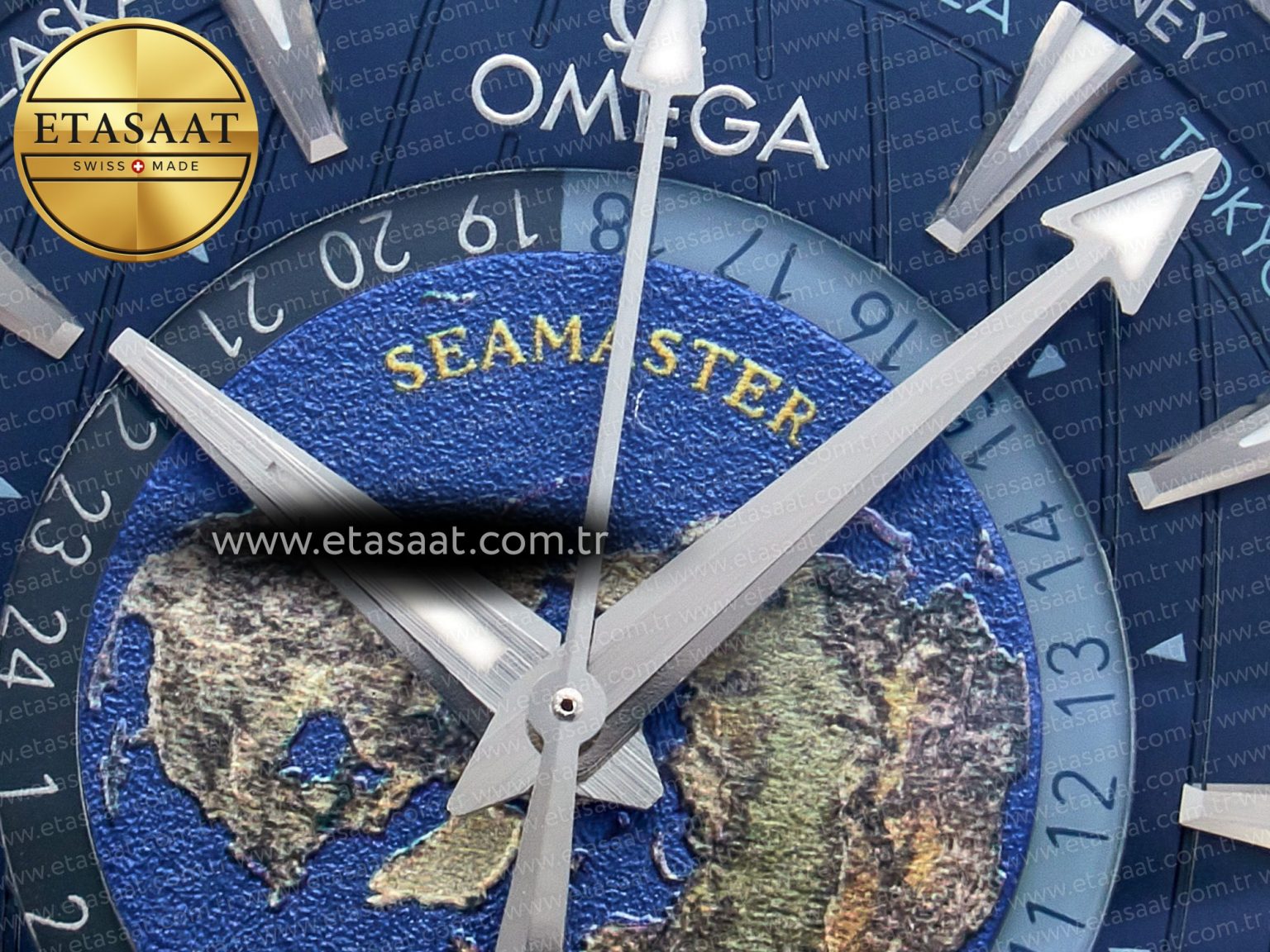 Aqua Terra 150M 43mm Worldtimer 24 VSF 1:1 Best Edition Blue Dial on SS Bracelet A8938 Super Clone - Görsel 10