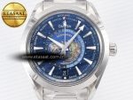 Aqua Terra 150M 43mm Worldtimer 24 VSF 1:1 Best Edition Blue Dial on SS Bracelet A8938 Super Clone - Görsel 4