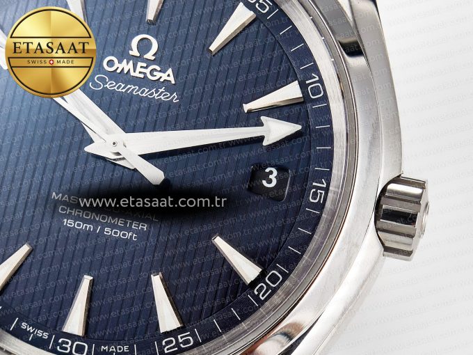 Aqua Terra 150M SS VSF 1:1 Best Edition Blue Textured Dial on SS Bracelet A8500 Super Clone - Görsel 12