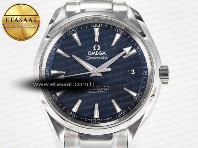 Aqua Terra 150M SS VSF 1:1 Best Edition Blue Textured Dial on SS Bracelet A8500 Super Clone - Görsel 4