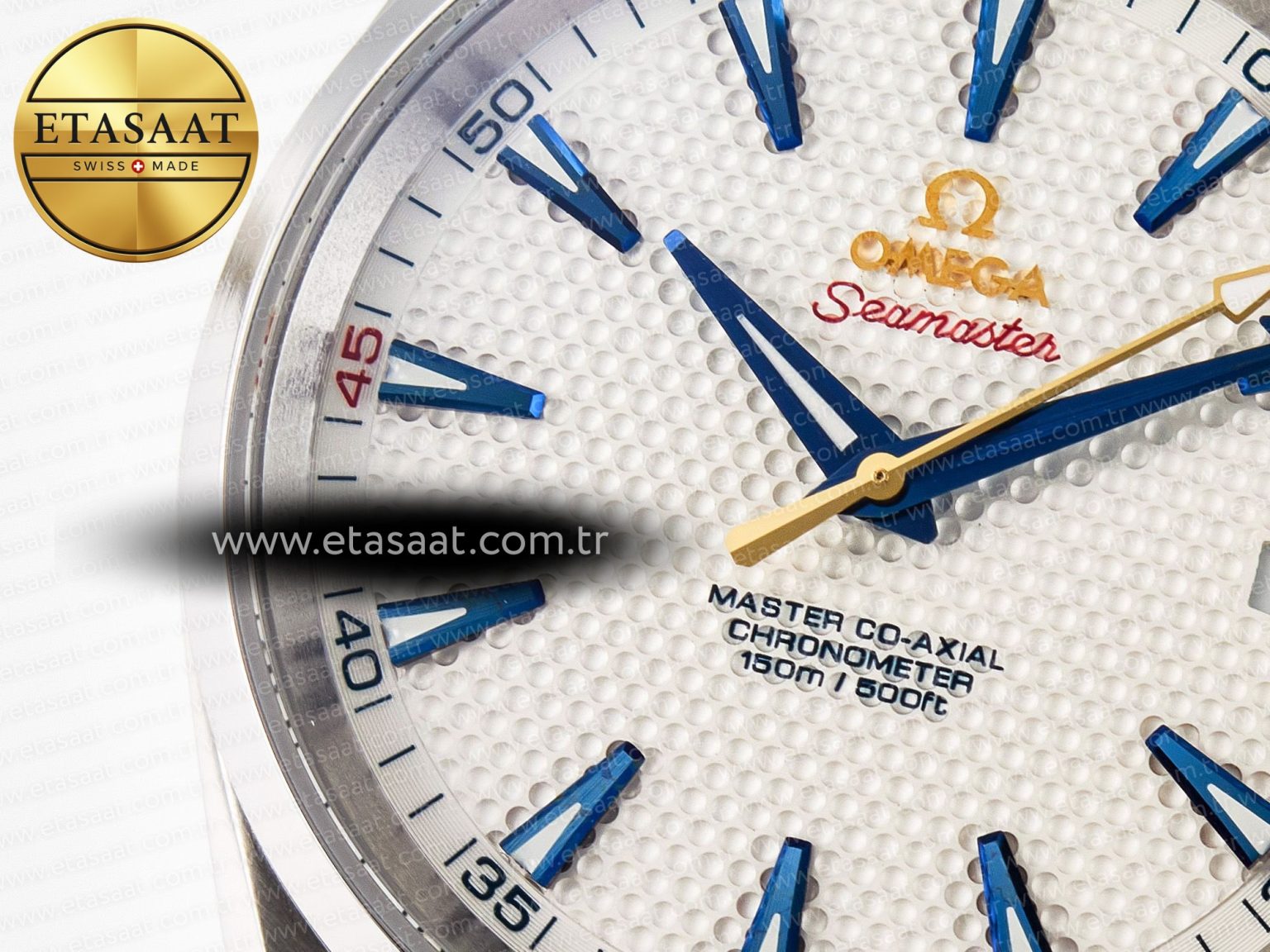 Aqua Terra 150M SS VSF 1:1 Best Edition Silver Polka Dots Dial on SS Bracelet A8500 Super Clone - Görsel 10