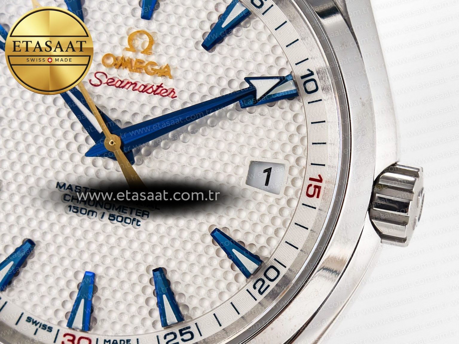 Aqua Terra 150M SS VSF 1:1 Best Edition Silver Polka Dots Dial on SS Bracelet A8500 Super Clone - Görsel 12
