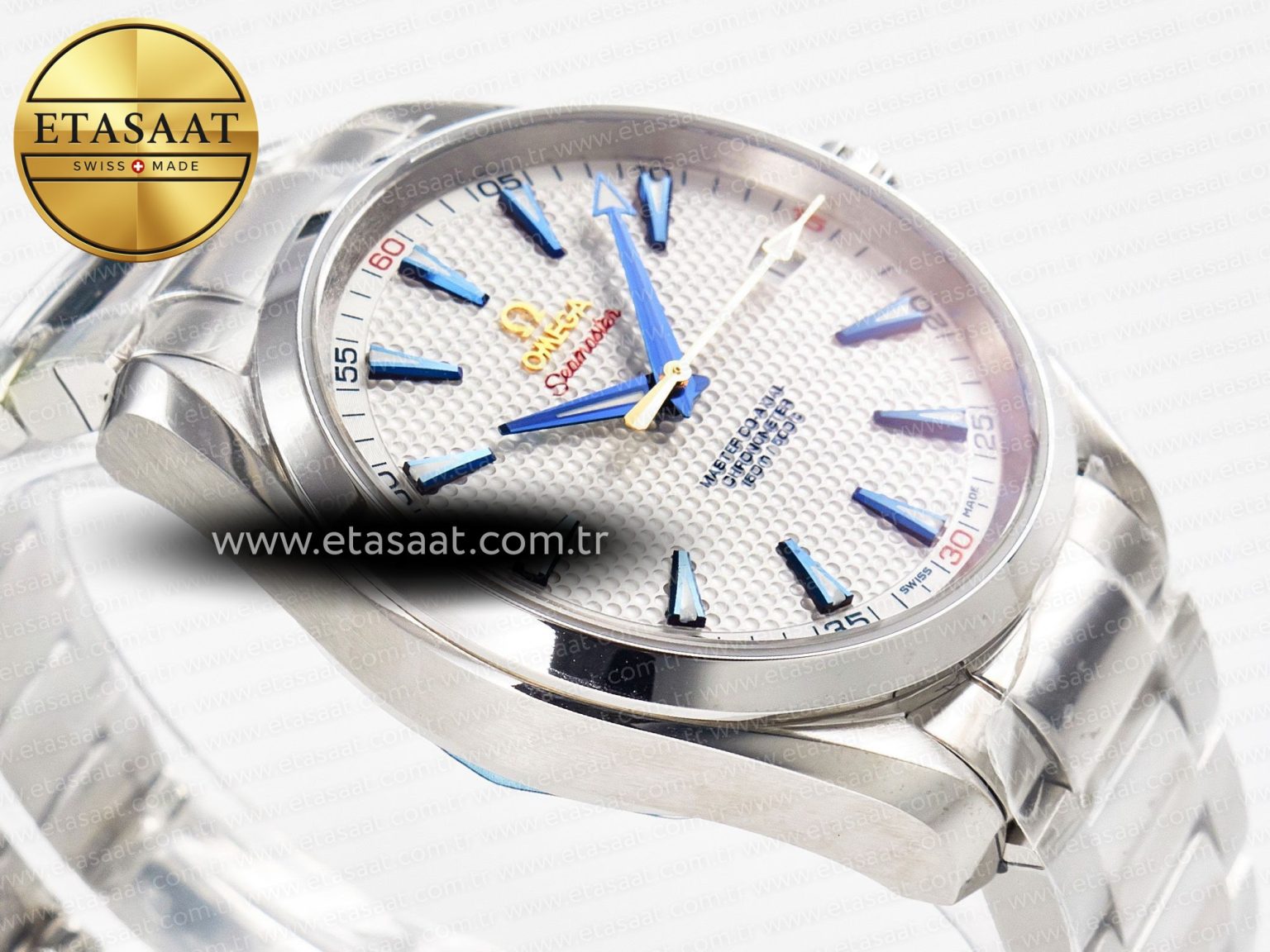 Aqua Terra 150M SS VSF 1:1 Best Edition Silver Polka Dots Dial on SS Bracelet A8500 Super Clone - Görsel 7