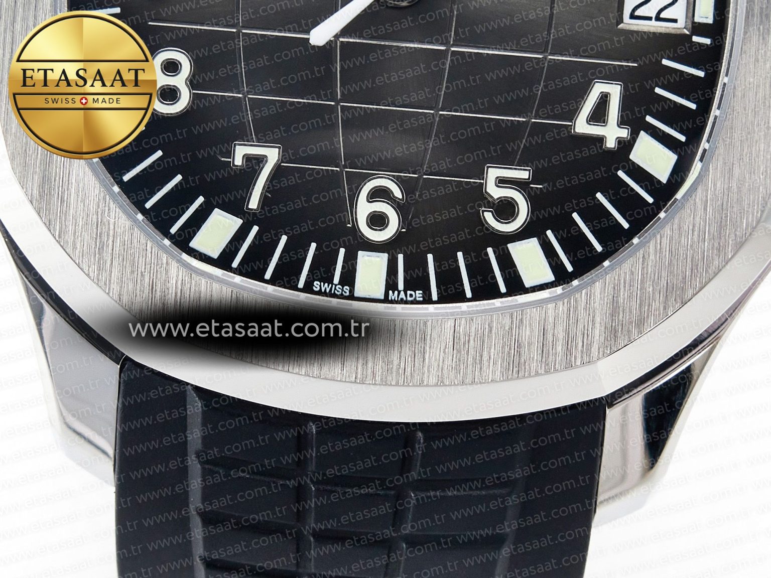 Aquanaut 5167 40mm SS 3KF 1:1 Best Edition Black Dial on Black Rubber Strap A330 Super Clone V3 - Görsel 12