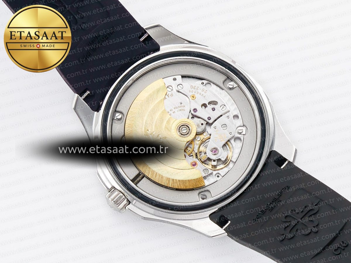 Aquanaut 5167 40mm SS 3KF 1:1 Best Edition Black Dial on Black Rubber Strap A330 Super Clone V3 - Görsel 17