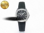 Aquanaut 5167 40mm SS 3KF 1:1 Best Edition Black Dial on Black Rubber Strap A330 Super Clone V3 - Görsel 3