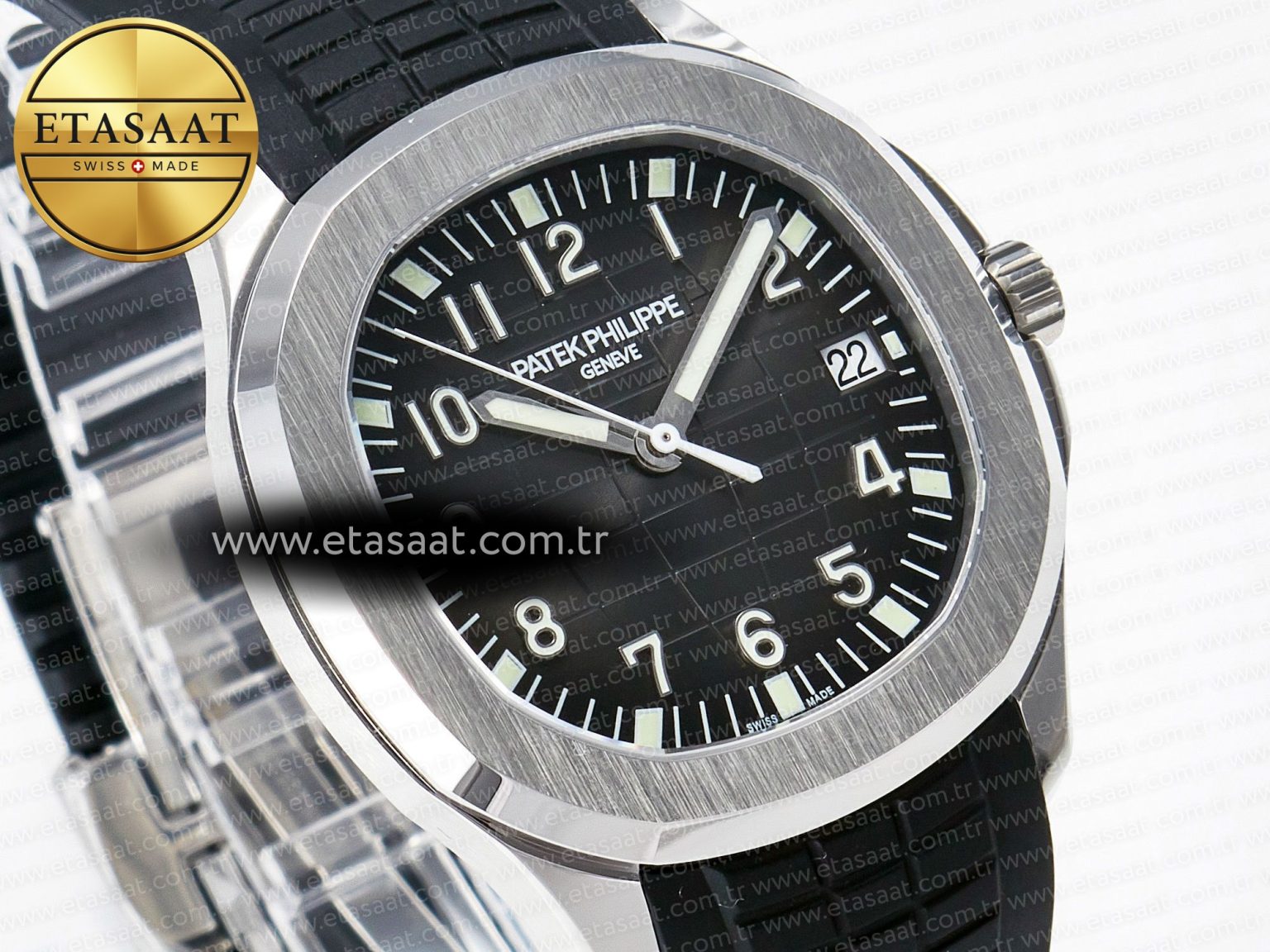 Aquanaut 5167 40mm SS 3KF 1:1 Best Edition Black Dial on Black Rubber Strap A330 Super Clone V3 - Görsel 5