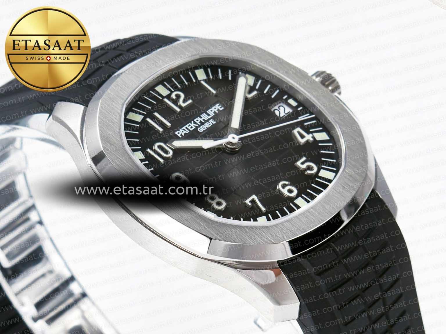 Aquanaut 5167 40mm SS 3KF 1:1 Best Edition Black Dial on Black Rubber Strap A330 Super Clone V3 - Görsel 7
