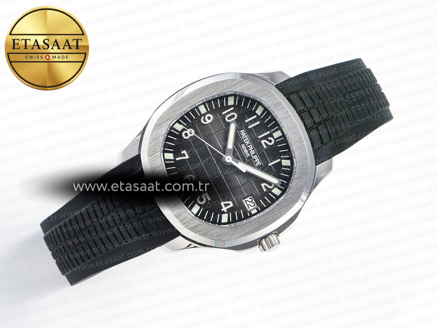 Aquanaut 5167 40mm SS 3KF 1:1 Best Edition Black Dial on Black Rubber Strap A330 Super Clone V3 - Görsel 8