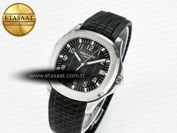 Aquanaut 5167A SS 3KF 1:1 Best Edition Black Dial on Black Rubber Strap A324 Super Clone（New clasp）