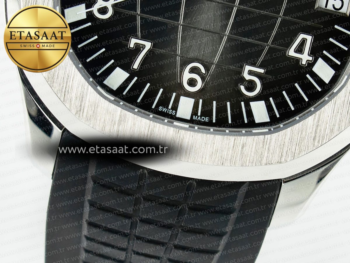 Aquanaut 5167A SS 3KF 1:1 Best Edition Black Dial on Black Rubber Strap A324 Super Clone（New clasp） - Görsel 12