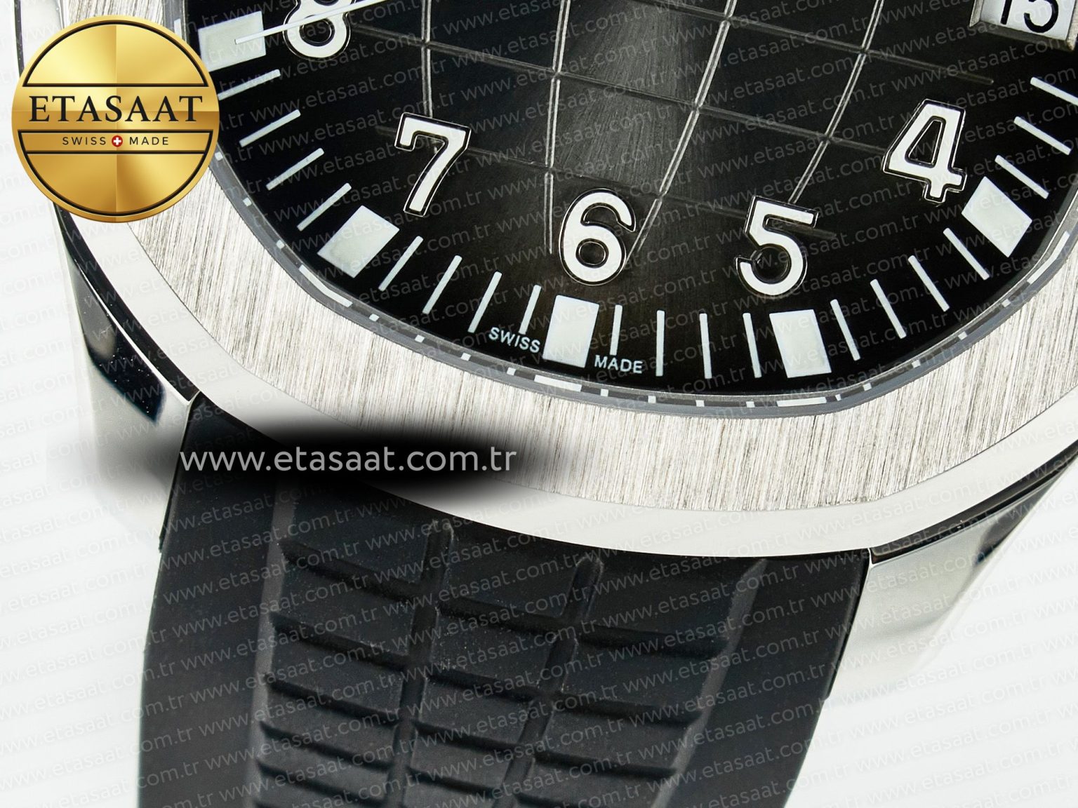 Aquanaut 5167A SS 3KF 1:1 Best Edition Black Dial on Black Rubber Strap A324 Super Clone（New clasp） - Görsel 12