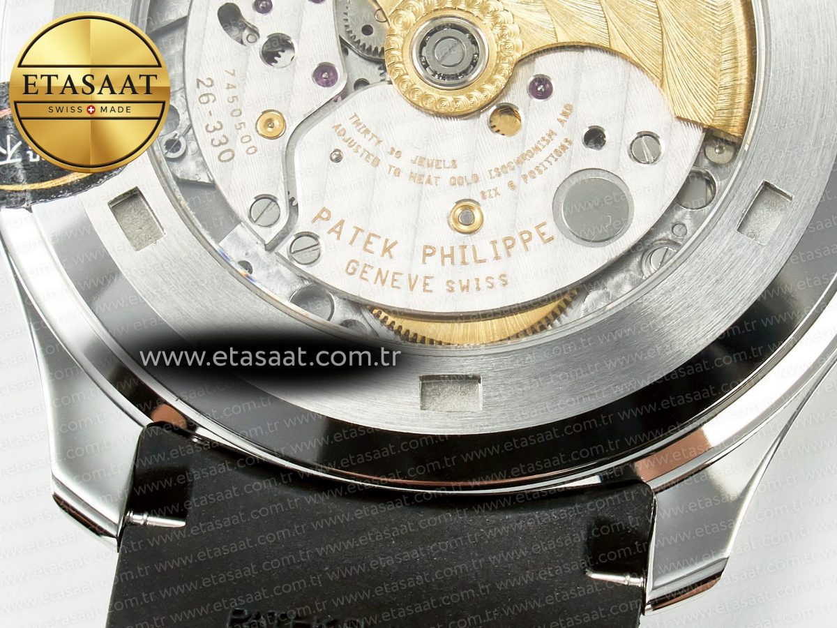 Aquanaut 5167A SS 3KF 1:1 Best Edition Black Dial on Black Rubber Strap A324 Super Clone（New clasp） - Görsel 21