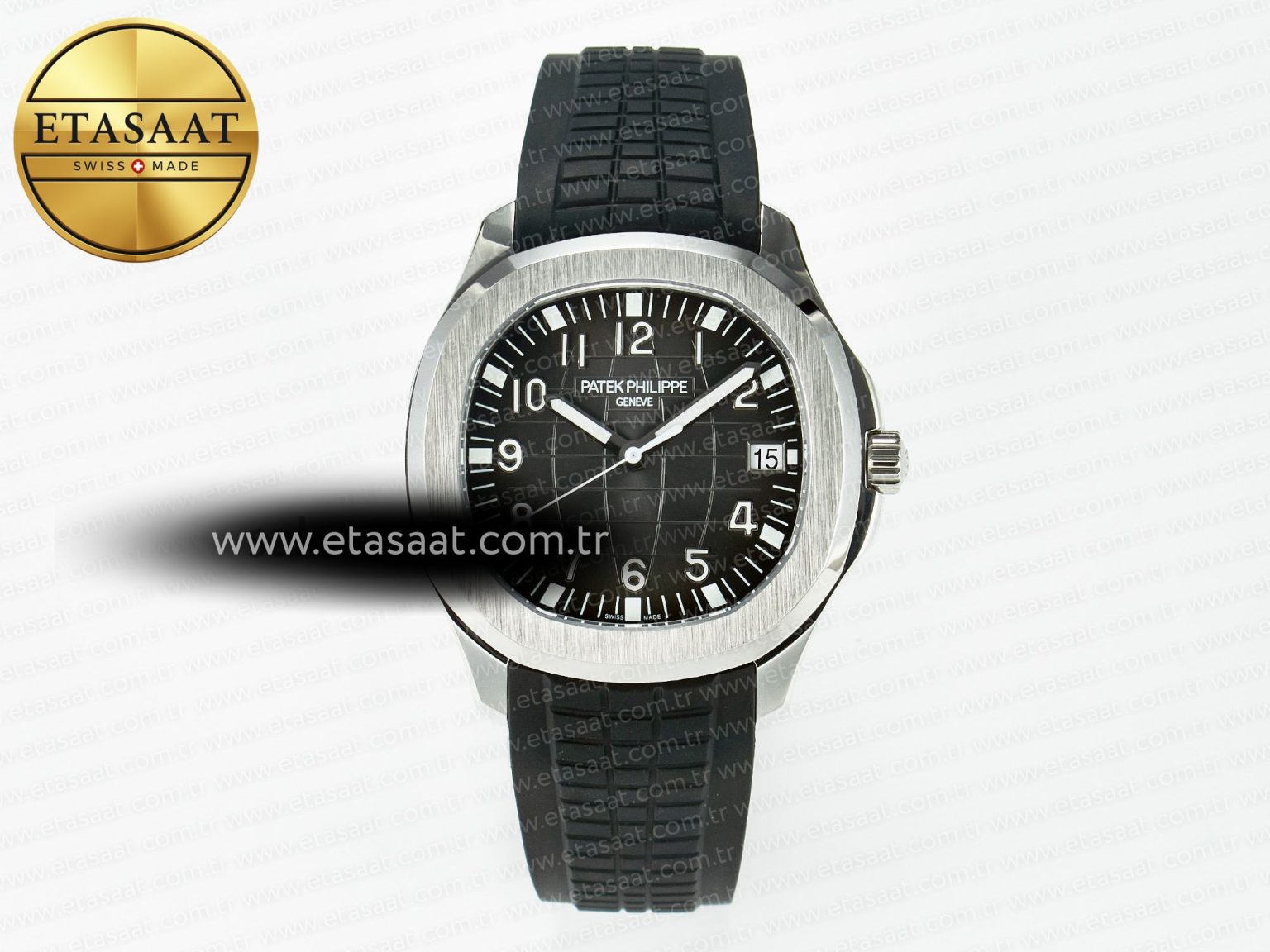 Aquanaut 5167A SS 3KF 1:1 Best Edition Black Dial on Black Rubber Strap A324 Super Clone（New clasp） - Görsel 3