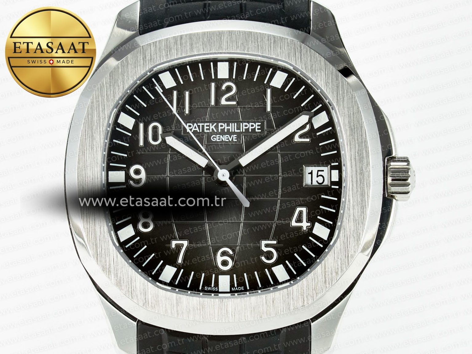 Aquanaut 5167A SS 3KF 1:1 Best Edition Black Dial on Black Rubber Strap A324 Super Clone（New clasp） - Görsel 4