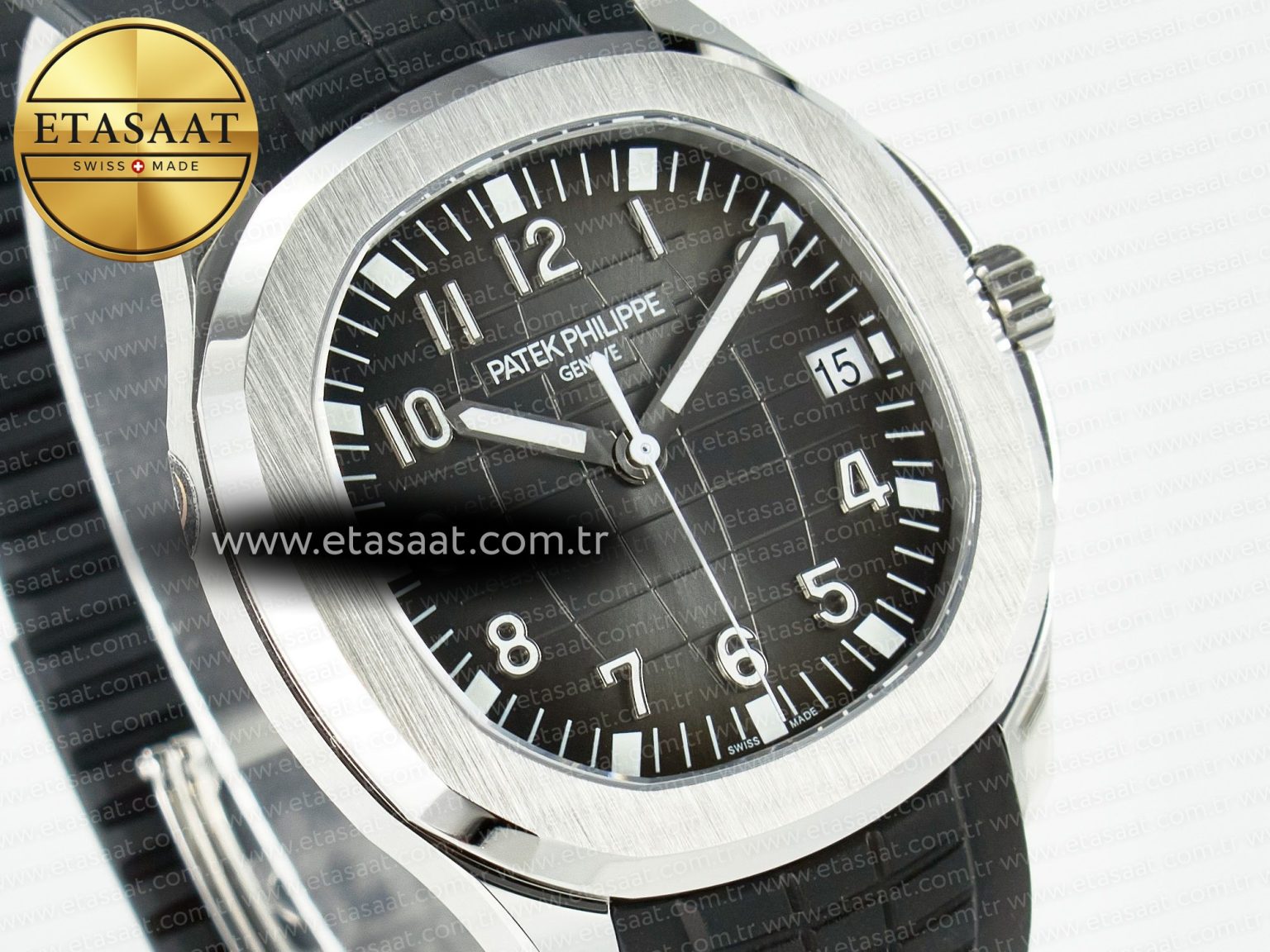 Aquanaut 5167A SS 3KF 1:1 Best Edition Black Dial on Black Rubber Strap A324 Super Clone（New clasp） - Görsel 5