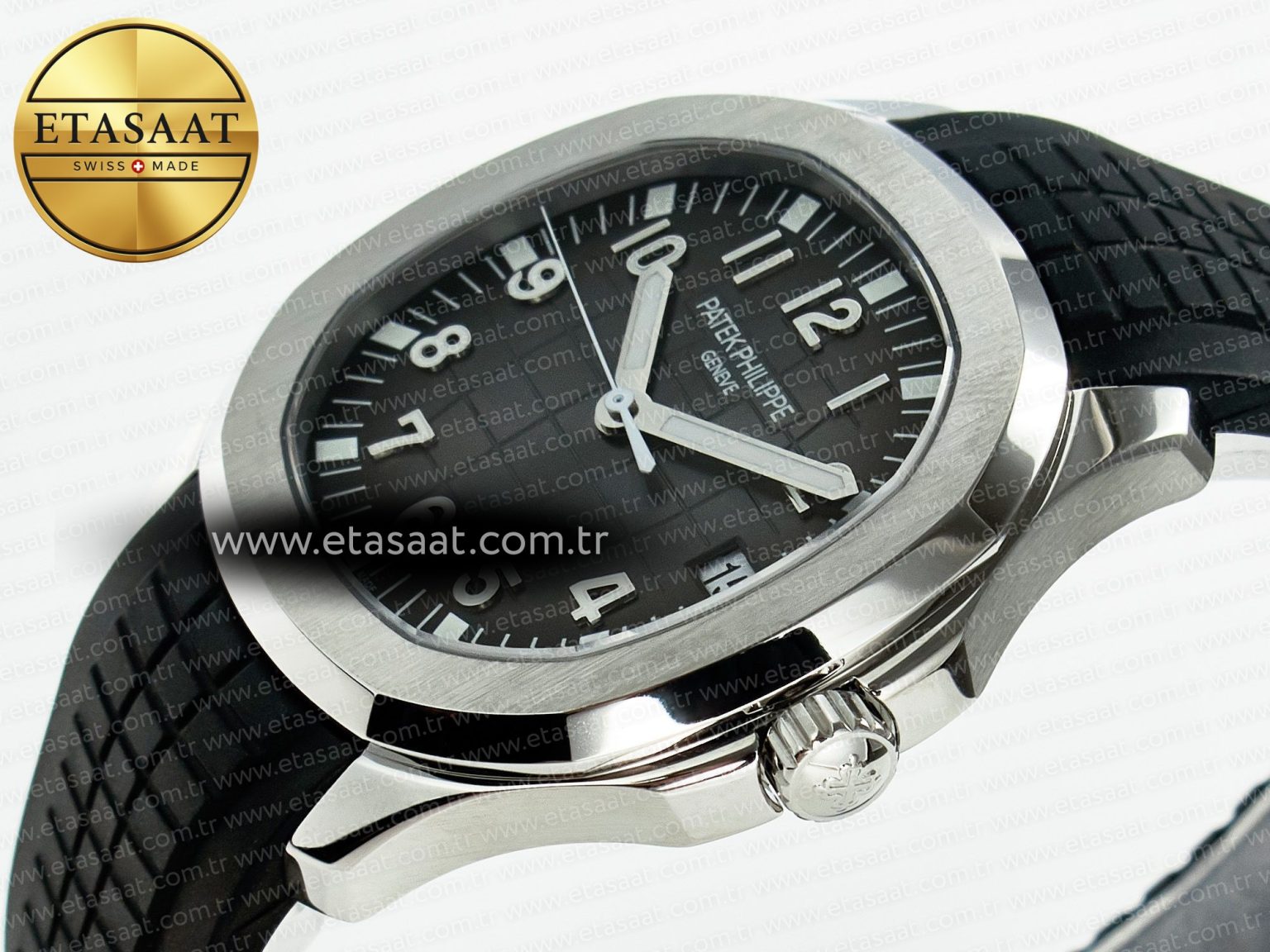 Aquanaut 5167A SS 3KF 1:1 Best Edition Black Dial on Black Rubber Strap A324 Super Clone（New clasp） - Görsel 6