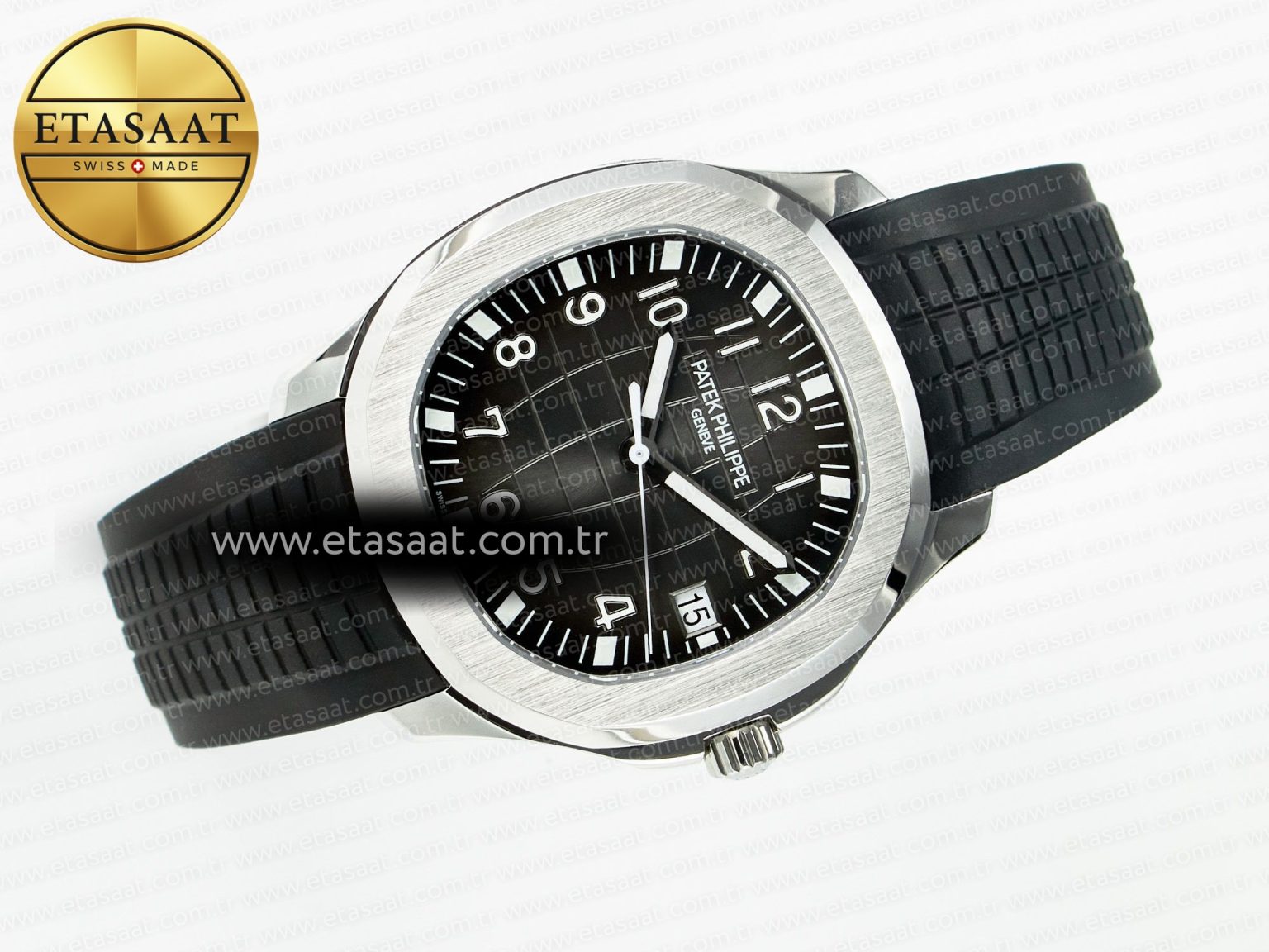 Aquanaut 5167A SS 3KF 1:1 Best Edition Black Dial on Black Rubber Strap A324 Super Clone（New clasp） - Görsel 8