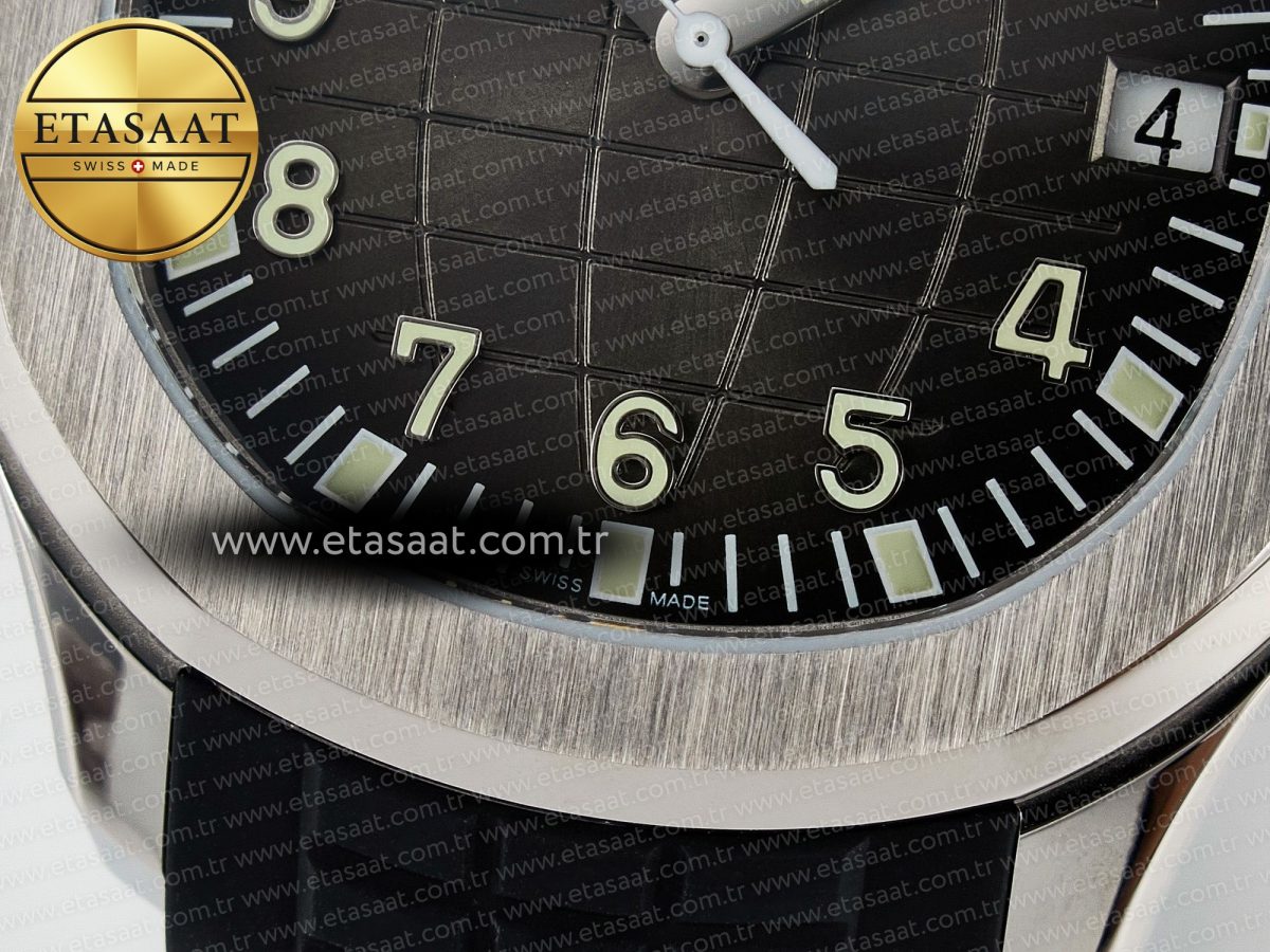 Aquanaut 5167A SS ZF 1:1 Best Edition Black Dial on Black Rubber Strap 26-330 - Görsel 12