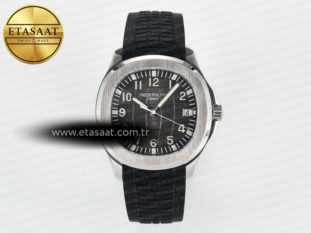 Aquanaut 5167A SS ZF 1:1 Best Edition Black Dial on Black Rubber Strap 26-330 - Görsel 3