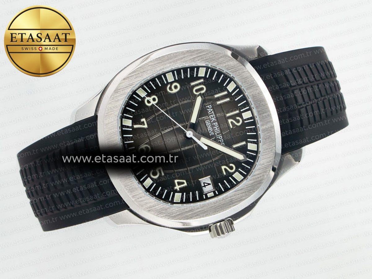 Aquanaut 5167A SS ZF 1:1 Best Edition Black Dial on Black Rubber Strap 26-330 - Görsel 8
