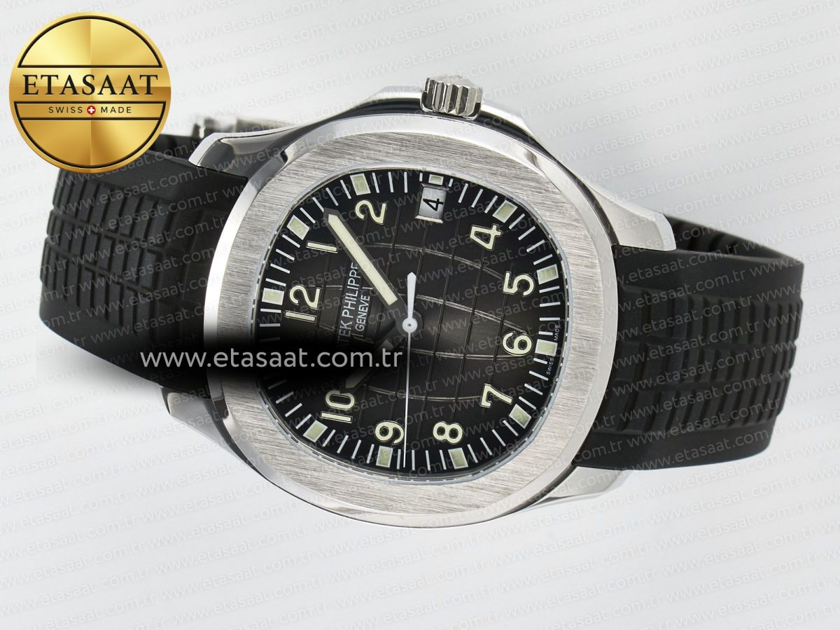 Aquanaut 5167A SS ZF 1:1 Best Edition Black Dial on Black Rubber Strap 26-330 - Görsel 9