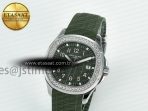 Aquanaut 5267 SS PPF 1:1 Best Edition Green Textured Dial On Green Rubber Strap Ronda Quartz