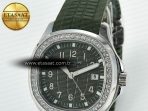 Aquanaut 5267 SS PPF 1:1 Best Edition Green Textured Dial On Green Rubber Strap Ronda Quartz - Görsel 10
