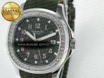 Aquanaut 5267 SS PPF 1:1 Best Edition Green Textured Dial On Green Rubber Strap Ronda Quartz - Görsel 11