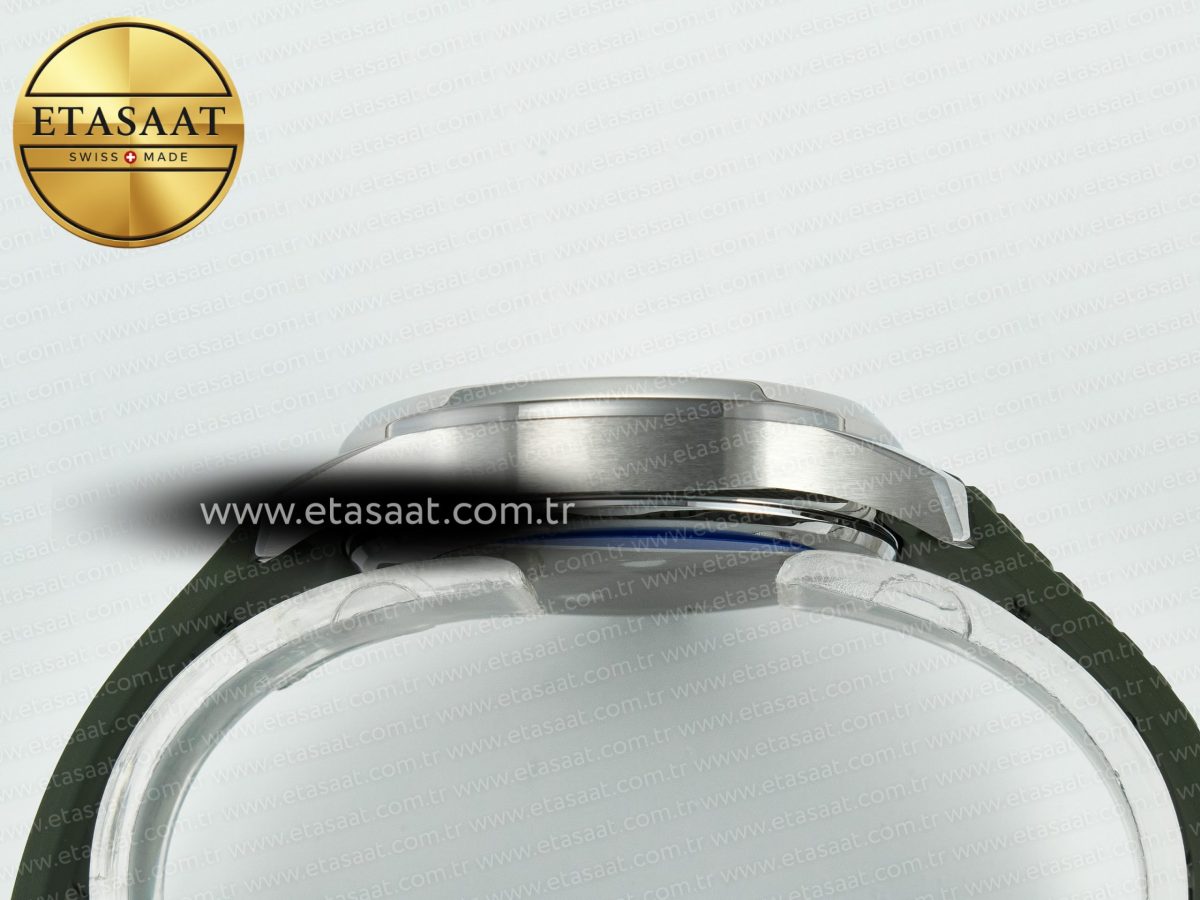 Aquanaut 5267 SS PPF 1:1 Best Edition Green Textured Dial On Green Rubber Strap Ronda Quartz - Görsel 13