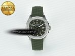 Aquanaut 5267 SS PPF 1:1 Best Edition Green Textured Dial On Green Rubber Strap Ronda Quartz - Görsel 3