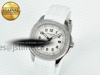 Aquanaut 5267 SS PPF 1:1 Best Edition White Textured Dial On White Rubber Strap Ronda Quartz