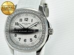 Aquanaut 5267 SS PPF 1:1 Best Edition White Textured Dial On White Rubber Strap Ronda Quartz - Görsel 11