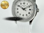 Aquanaut 5267 SS PPF 1:1 Best Edition White Textured Dial On White Rubber Strap Ronda Quartz - Görsel 12