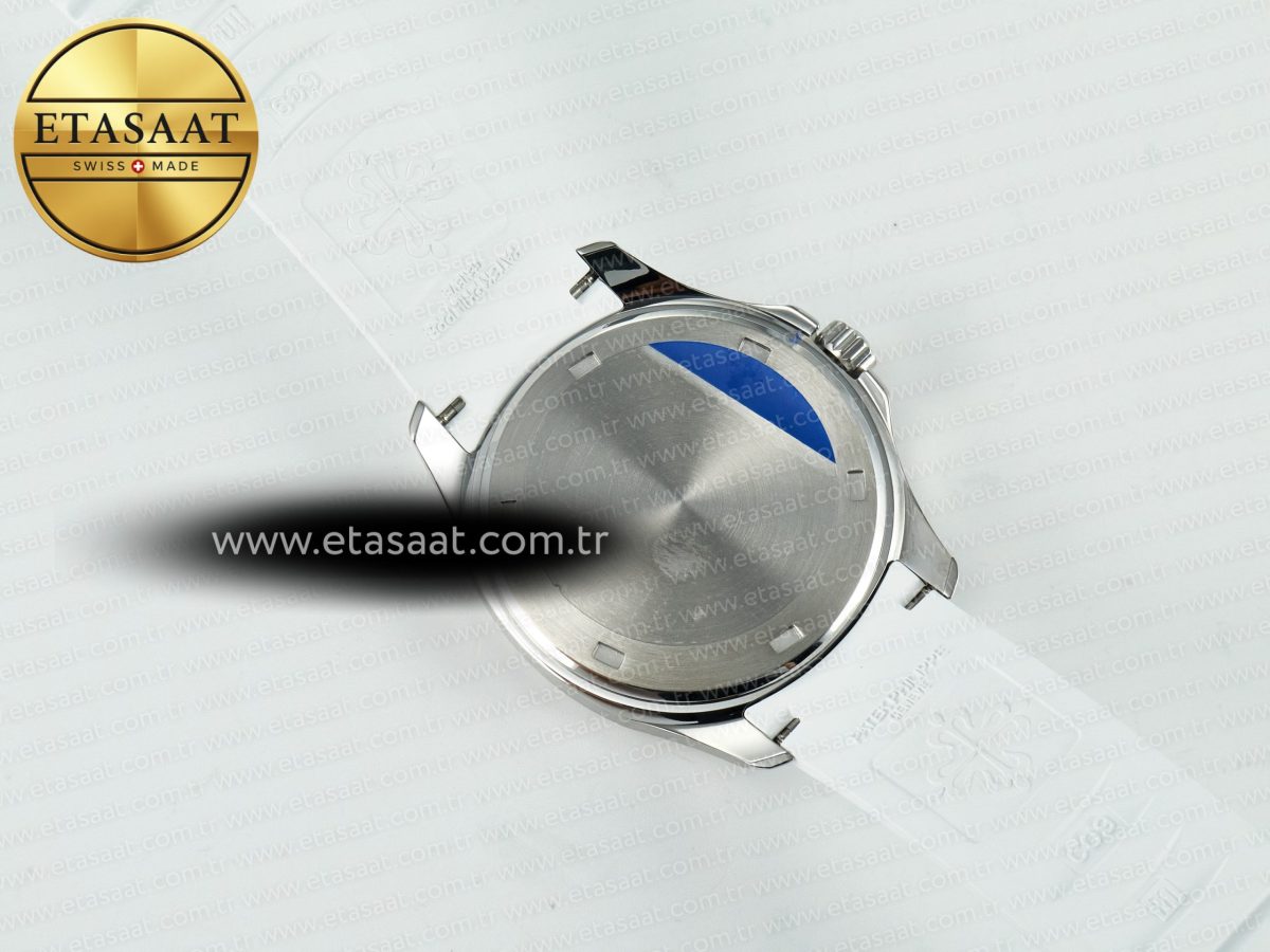 Aquanaut 5267 SS PPF 1:1 Best Edition White Textured Dial On White Rubber Strap Ronda Quartz - Görsel 16