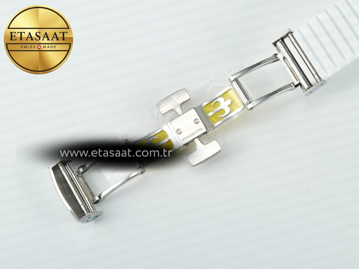 Aquanaut 5267 SS PPF 1:1 Best Edition White Textured Dial On White Rubber Strap Ronda Quartz - Görsel 20