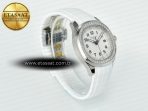 Aquanaut 5267 SS PPF 1:1 Best Edition White Textured Dial On White Rubber Strap Ronda Quartz - Görsel 7